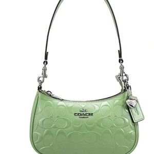Coach Teri Light Green Embossed Leather Bag NWOT